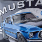 Preview: Blechschild Ford Mustang blau 2